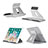 Universal Faltbare Ständer Tablet Halter Halterung Flexibel K21 für Huawei MediaPad M2 10.0 M2-A10L Silber