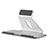 Universal Faltbare Ständer Tablet Halter Halterung Flexibel K21 für Huawei MediaPad M3 Lite 8.0 CPN-W09 CPN-AL00 Silber