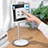 Universal Faltbare Ständer Tablet Halter Halterung Flexibel K27 für Apple iPad Mini 3 Weiß