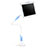 Universal Faltbare Ständer Tablet Halter Halterung Flexibel T41 für Apple iPad Pro 10.5 Hellblau