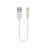 USB Ladekabel Kabel 15cm S01 für Apple iPad 4 Weiß