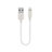 USB Ladekabel Kabel 15cm S01 für Apple iPad Mini 5 (2019) Weiß