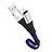 USB Ladekabel Kabel 30cm S04 für Apple iPad 2 Blau