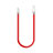 USB Ladekabel Kabel C06 für Apple iPhone 13 Mini Rot