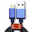 USB Ladekabel Kabel D01 für Apple iPad 3 Blau