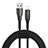 USB Ladekabel Kabel D02 für Apple iPad Pro 12.9 (2020) Schwarz