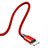 USB Ladekabel Kabel D03 für Apple iPhone 13 Rot