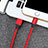 USB Ladekabel Kabel D03 für Apple iPhone 5C Rot