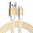 USB Ladekabel Kabel D04 für Apple iPad Air 2 Gold
