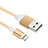 USB Ladekabel Kabel D04 für Apple iPad Mini 5 (2019) Gold