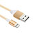 USB Ladekabel Kabel D04 für Apple iPhone 14 Pro Gold