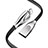 USB Ladekabel Kabel D05 für Apple New iPad 9.7 (2018) Schwarz