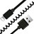 USB Ladekabel Kabel D08 für Apple iPad Pro 12.9 (2018) Schwarz