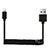 USB Ladekabel Kabel D08 für Apple iPhone 11 Pro Schwarz