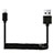 USB Ladekabel Kabel D08 für Apple iPhone SE3 (2022) Schwarz