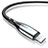 USB Ladekabel Kabel D09 für Apple New iPad 9.7 (2017) Schwarz