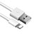 USB Ladekabel Kabel D12 für Apple iPad 10.2 (2020) Weiß