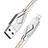 USB Ladekabel Kabel D13 für Apple iPhone 11 Pro Silber