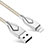 USB Ladekabel Kabel D13 für Apple iPhone 14 Plus Silber