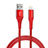 USB Ladekabel Kabel D14 für Apple iPhone SE3 (2022) Rot Petit