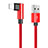 USB Ladekabel Kabel D16 für Apple iPad 4 Rot