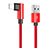 USB Ladekabel Kabel D16 für Apple iPhone 12 Rot