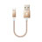USB Ladekabel Kabel D18 für Apple iPhone 11 Pro Gold