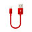 USB Ladekabel Kabel D18 für Apple iPhone 13 Mini Rot
