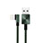 USB Ladekabel Kabel D19 für Apple iPad Air Grün