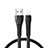 USB Ladekabel Kabel D20 für Apple iPad Air 4 10.9 (2020) Schwarz