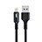 USB Ladekabel Kabel D21 für Apple iPad Air Schwarz