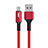 USB Ladekabel Kabel D21 für Apple iPhone 5C Rot