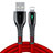 USB Ladekabel Kabel D23 für Apple iPhone 5S Rot