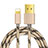 USB Ladekabel Kabel L01 für Apple iPhone 11 Gold