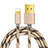 USB Ladekabel Kabel L01 für Apple iPod Touch 5 Gold