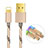 USB Ladekabel Kabel L01 für Apple iPod Touch 5 Gold