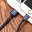 USB Ladekabel Kabel L04 für Apple iPhone 11 Pro Blau