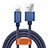 USB Ladekabel Kabel L04 für Apple iPhone 11 Pro Max Blau