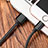 USB Ladekabel Kabel L04 für Apple iPhone 11 Pro Max Schwarz