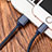 USB Ladekabel Kabel L04 für Apple iPhone SE3 (2022) Blau