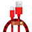 USB Ladekabel Kabel L05 für Apple iPhone 11 Pro Rot