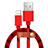 USB Ladekabel Kabel L05 für Apple iPhone 13 Rot
