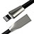 USB Ladekabel Kabel L06 für Apple iPhone SE3 (2022) Schwarz Petit