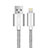USB Ladekabel Kabel L07 für Apple iPhone 11 Silber