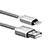 USB Ladekabel Kabel L07 für Apple iPhone 13 Silber
