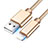 USB Ladekabel Kabel L08 für Apple iPad Mini 3 Gold