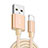 USB Ladekabel Kabel L08 für Apple iPad Mini 5 (2019) Gold
