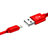 USB Ladekabel Kabel L10 für Apple iPad Pro 12.9 (2020) Rot