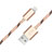 USB Ladekabel Kabel L10 für Apple iPhone 12 Max Gold