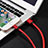 USB Ladekabel Kabel L11 für Apple iPhone 13 Pro Max Rot